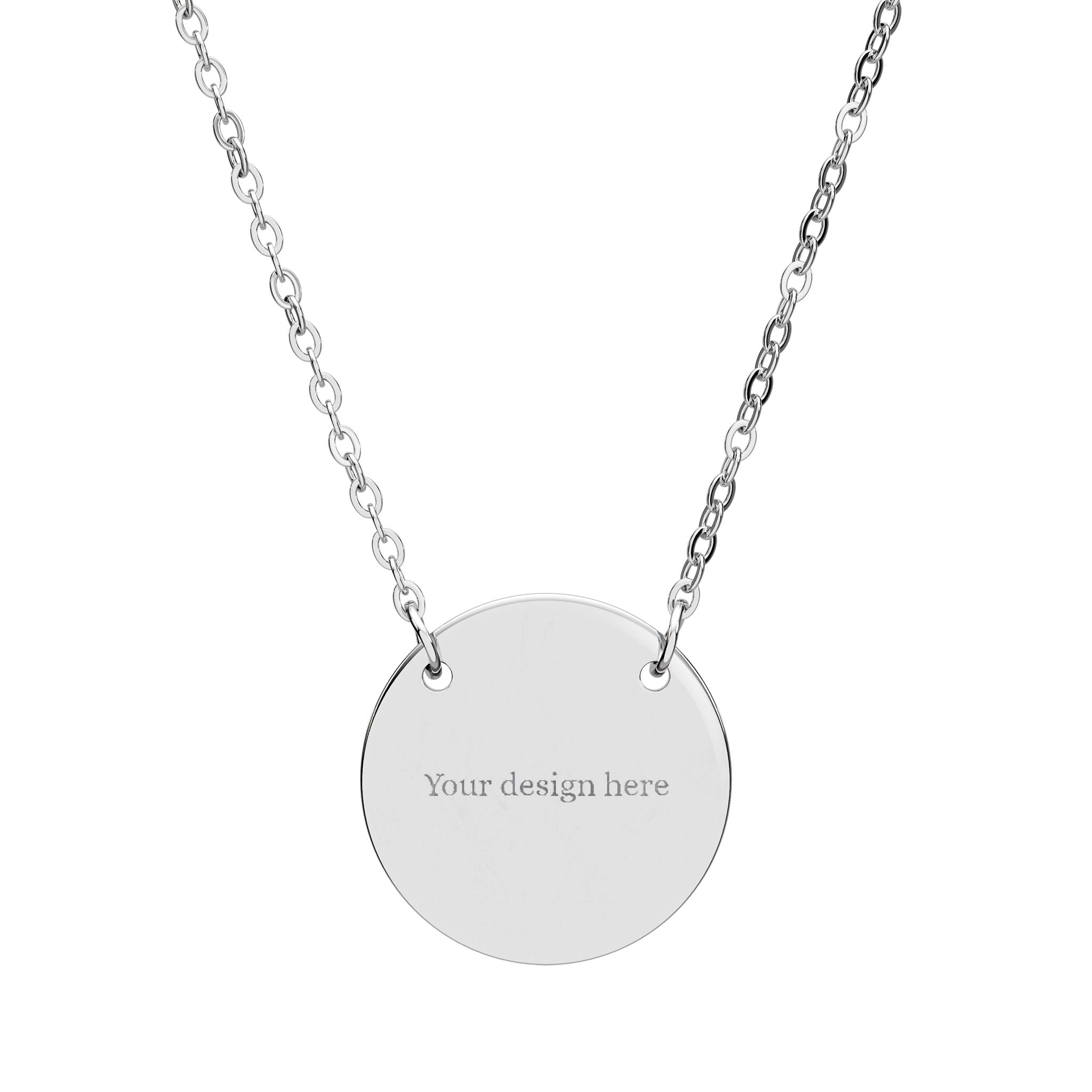 Engraved Circle Necklace