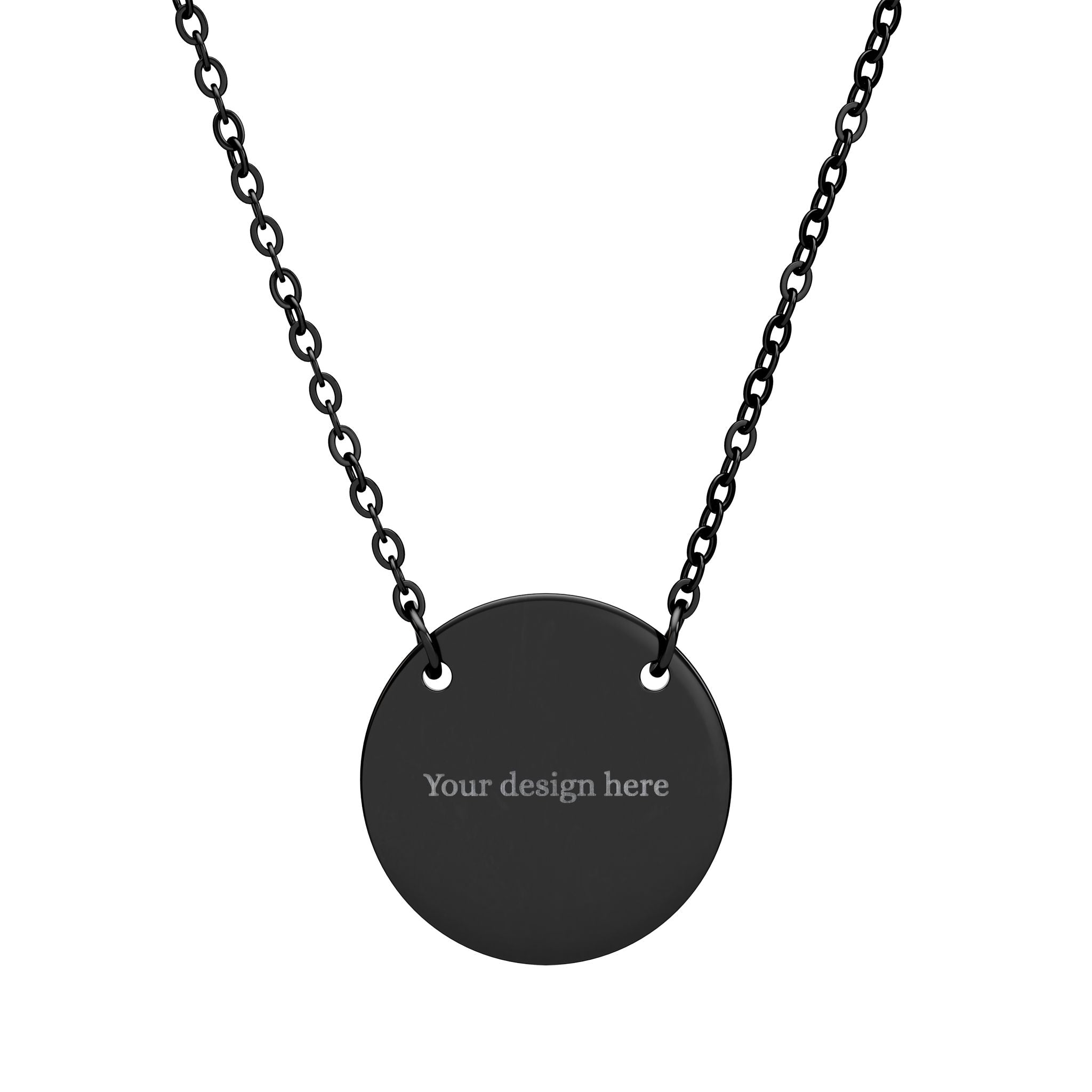 Engraved Circle Necklace